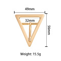 High Quality Gold Accessories Metal Triangle Buckle Belt Adjustment For Shoulder Straps